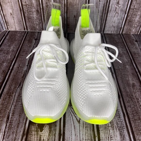🧿 LIME GREEN WHITE SNEAKERS - Picture 2 of 10